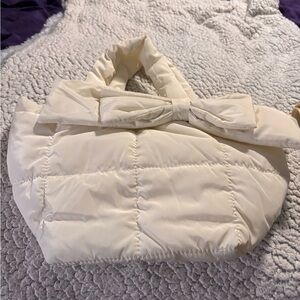 Puffer pocketbook cream color